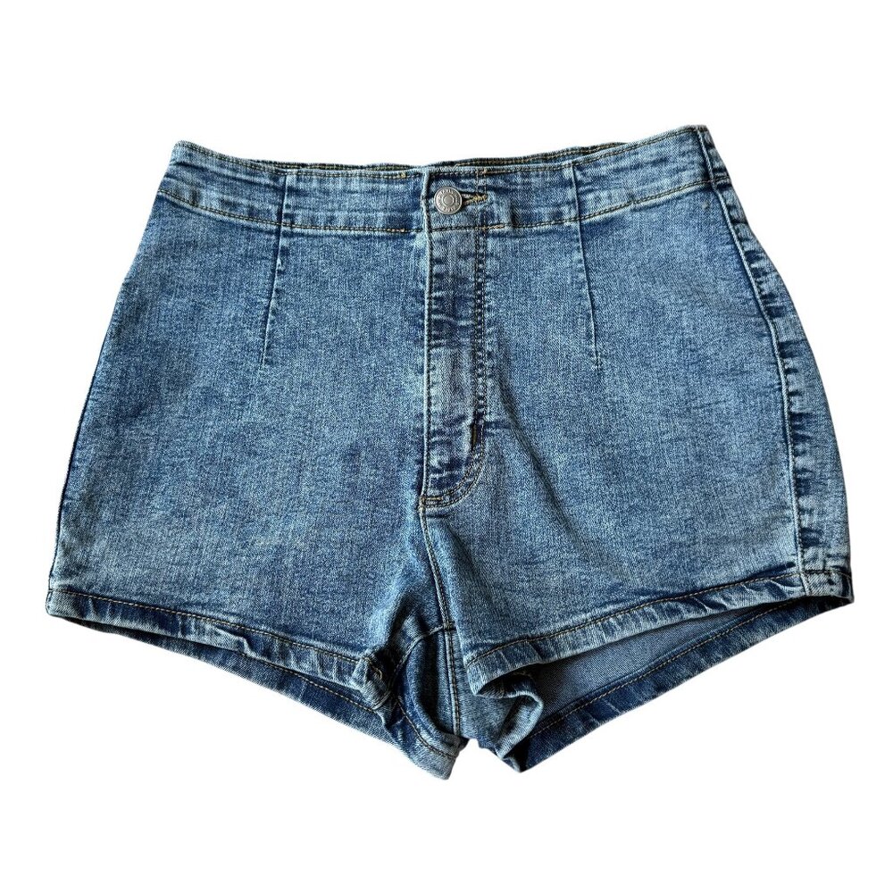 Wild Fable light wash blue denim highest rise jean shorts women's size 6/28 R